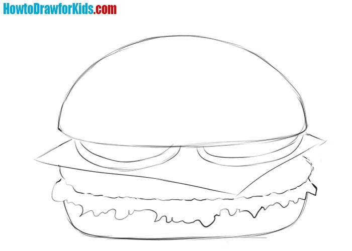 How to draw a burger for beginners