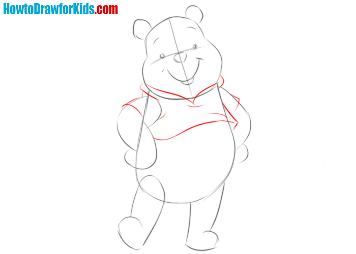 How to sketch Winnie the Pooh