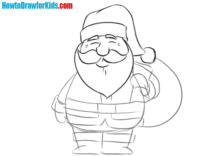 How to draw Santa Claus simple