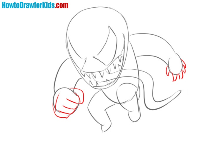 How to draw Venom step by step