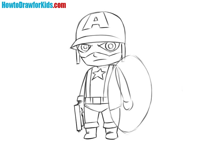 How to draw Captain America for beginners