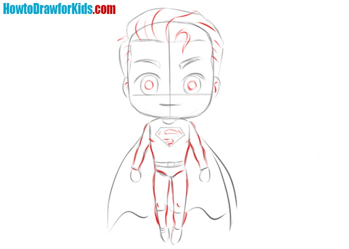How to draw Superman step bys tep easy