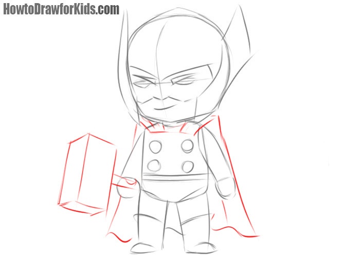 How to draw Thor for beginners easy