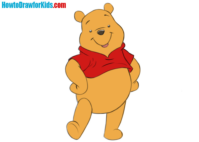 How to draw Winnie the Pooh for kids
