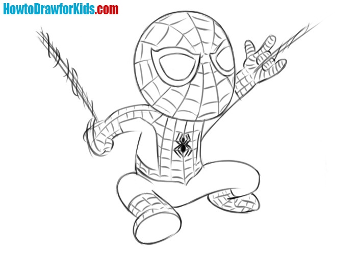 spiderman drawing easy