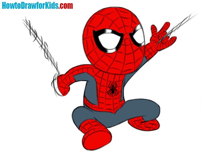 How to draw Spider-Man for kids easy