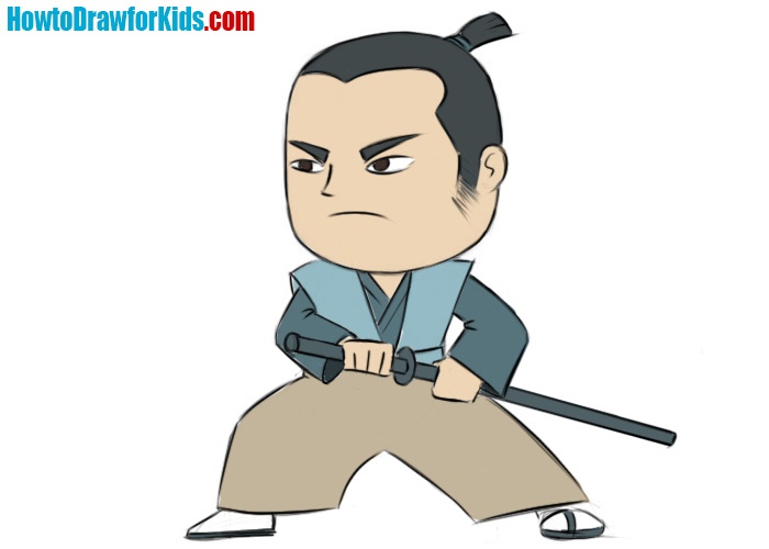 How to draw a samurai